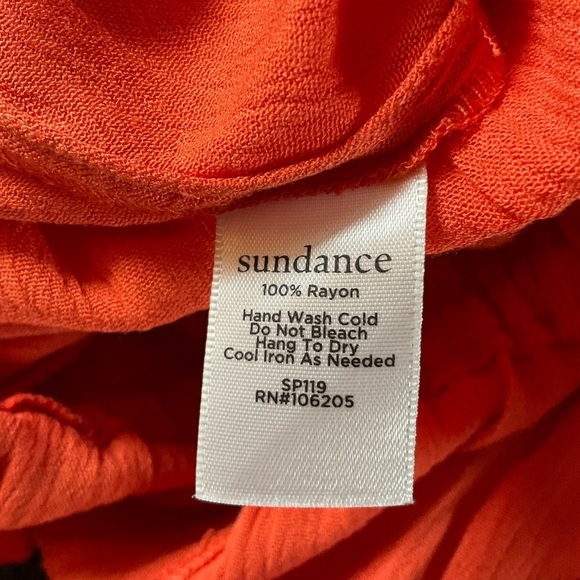 Sundance Sahara Jumpsuit Orange Halter Tie Waist Wide Leg Size XL NWT Boho - Picture 14 of 14